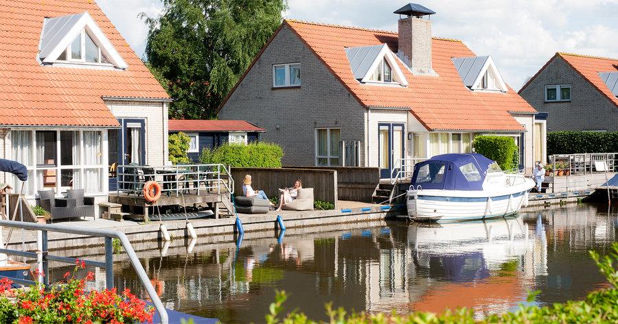 Ferienhaus mit Boot in Holland Langweerder Sloep